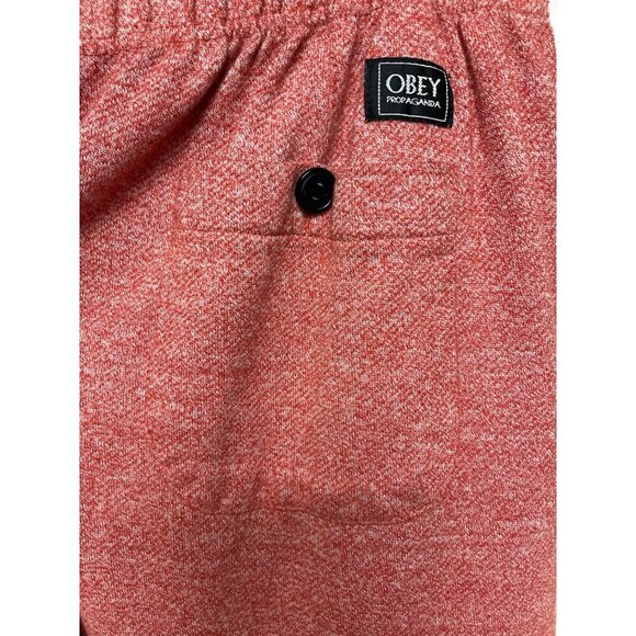 Obey Propaganda Men's Burnt Orange Casual Sweatpants Size Large Athletic Street - Picture 5 of 10
